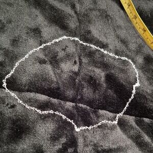 .925 Elegant Sterling Silver Hearr Chain Necklace